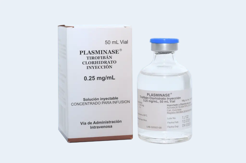 Plasminase® 0,25 mg/mL, Solución inyectable Tirofibán Clorhidrato 0,25 mg/mL