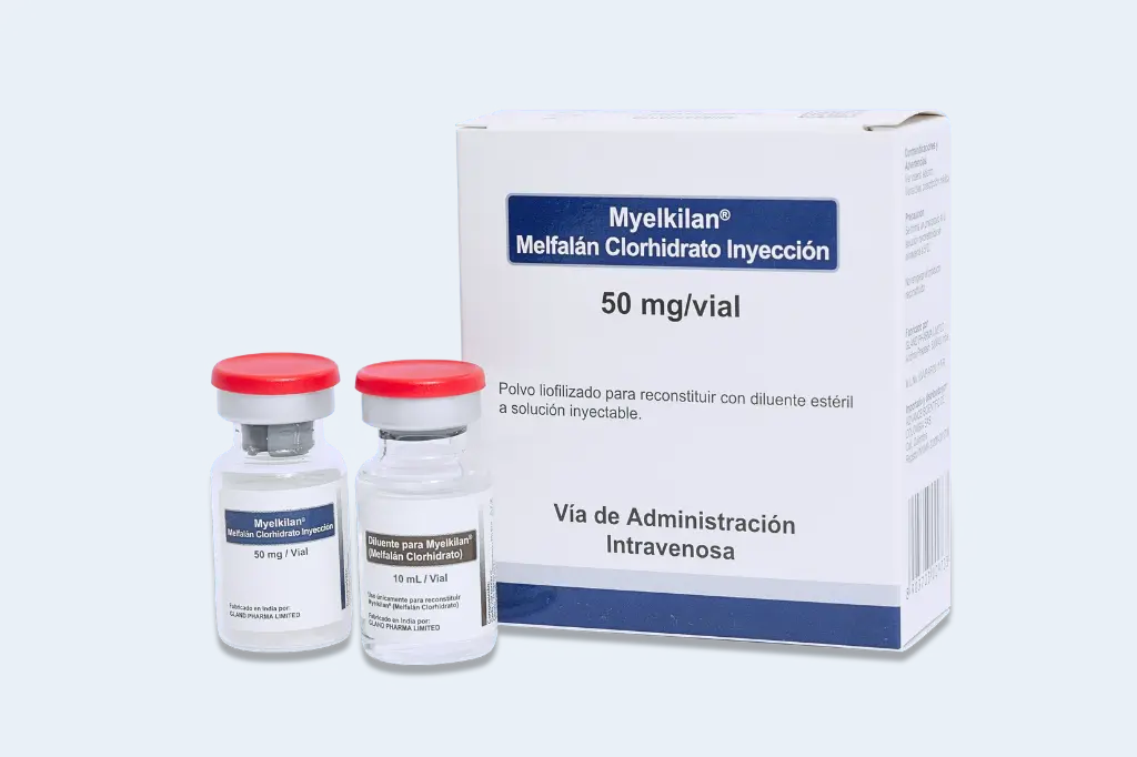 Myelkilan 50 mg, polvo liofilizado. Advance Scientific Group.